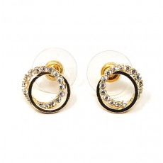 E-Entwined Circle Sparkly earrings YG